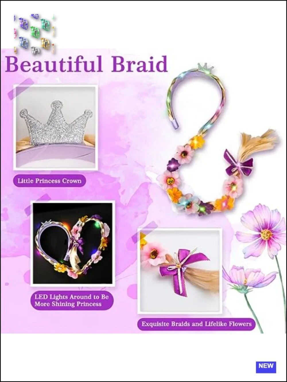 Girls Light Up Princess Dress Costume with Accessories